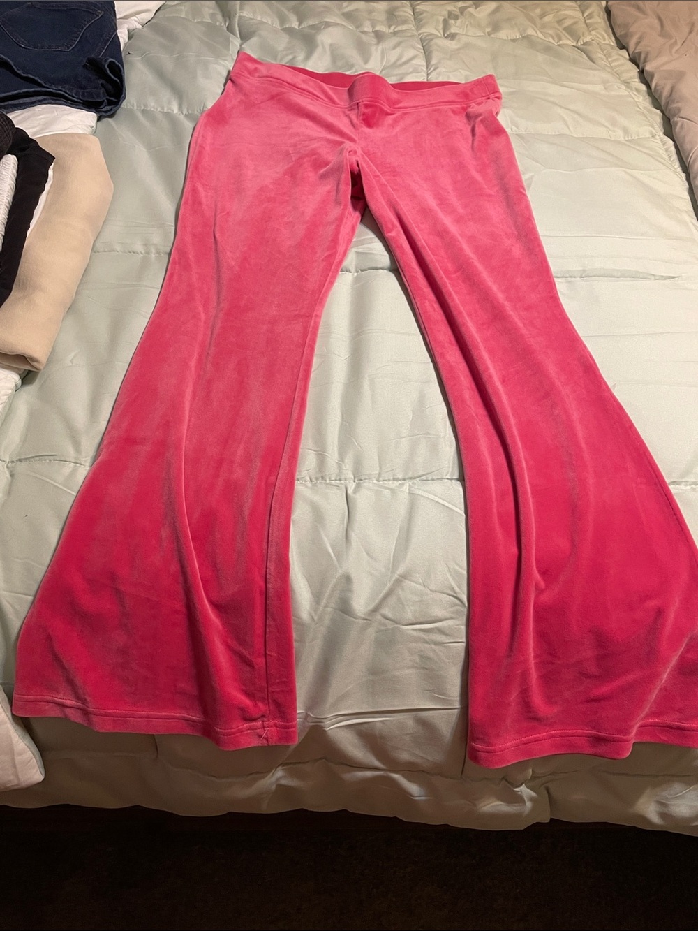 Juicy Couture Hot Pink Velour Flared Joggers